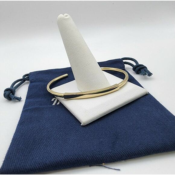 NWT Miansai Thin Gold Plated ID Cuff Bracelet Men's | Medium - Picture 1 of 5